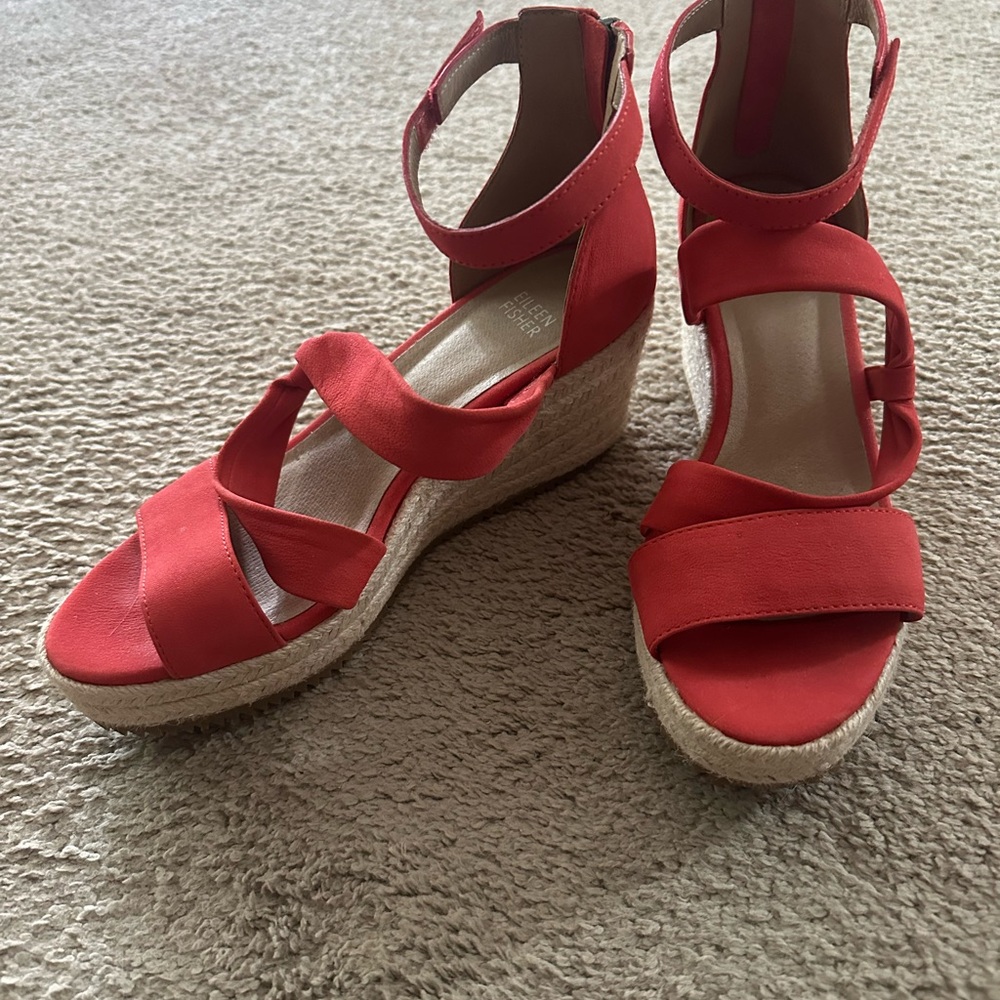 Coral Wedge Sandals